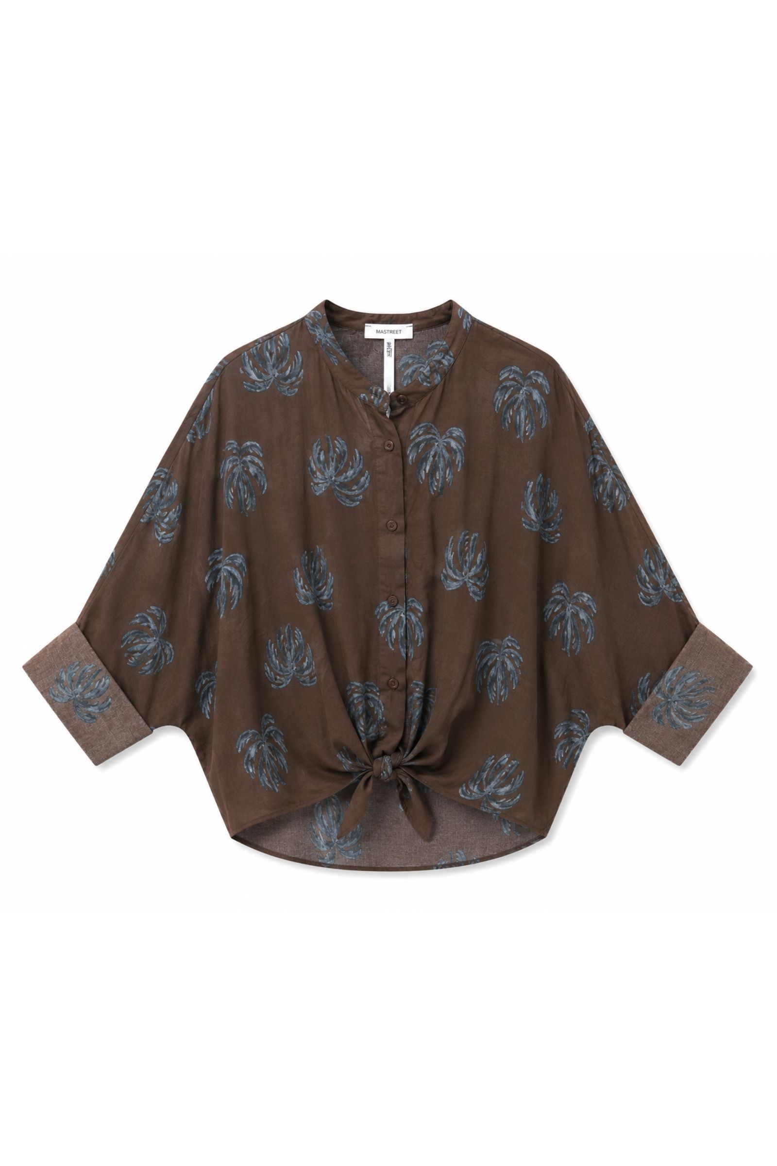 4 CAMICIA CON COLLETTO ALLA COREANA FANTASIA PALME - Moro, TU