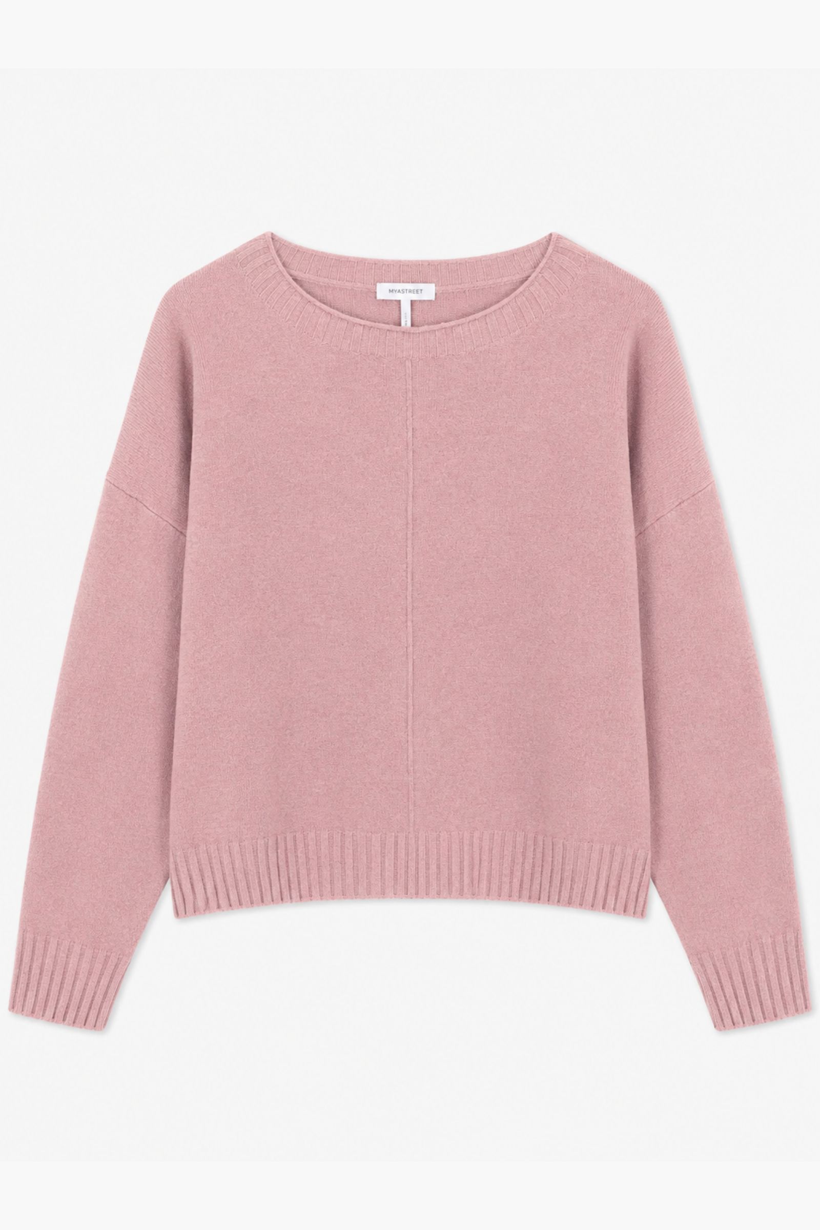43 MAGLIA GIROCOLLO CON CUCITURA CENTRALE - Rosa, TU