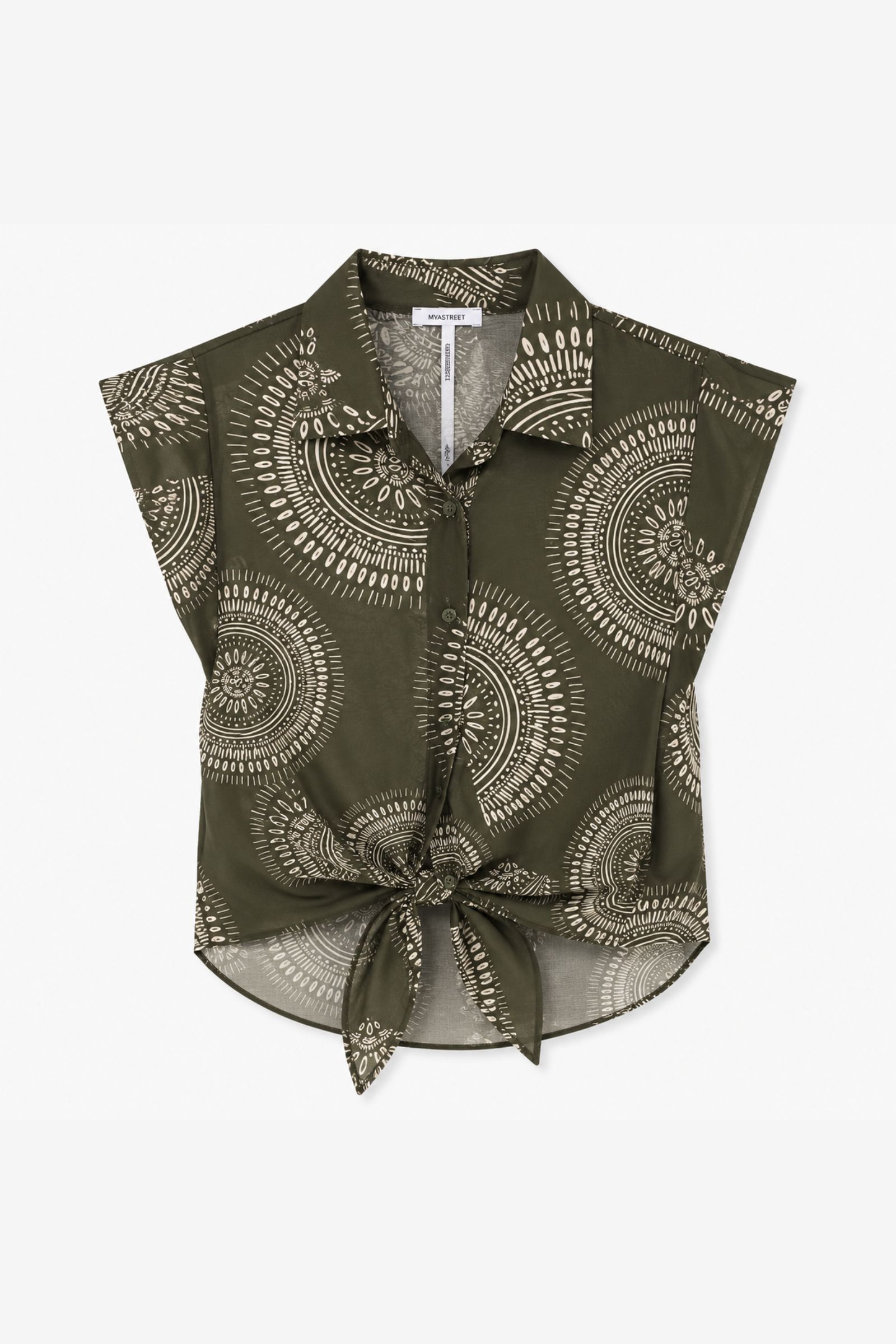 5 CAMICIA SMANICATA CON STAMPA GRAFICA - Militare, TU
