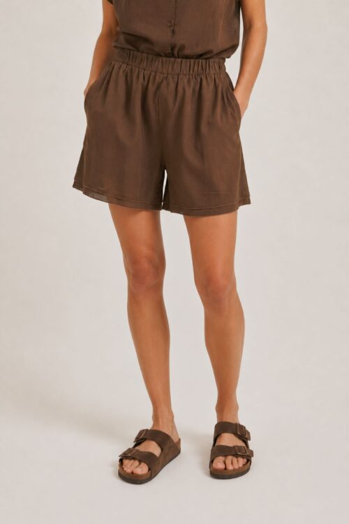Alternative view of SHORTS IN PURO COTONE CON VITA ELASTICIZZATA