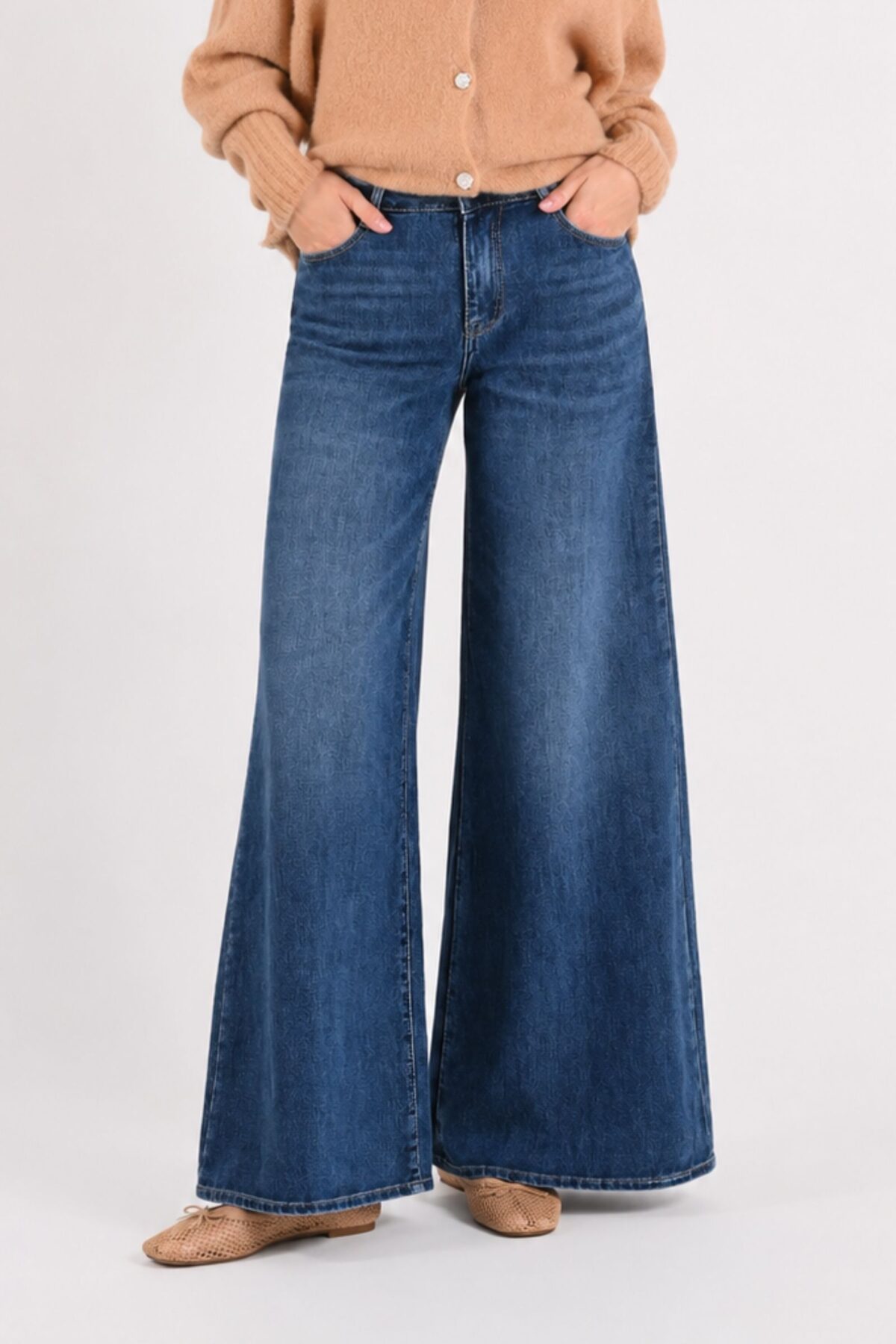 6-2-1200x1800 (1) JEANS WIDE-LEG A VITA ALTA - Blue jeans, XS