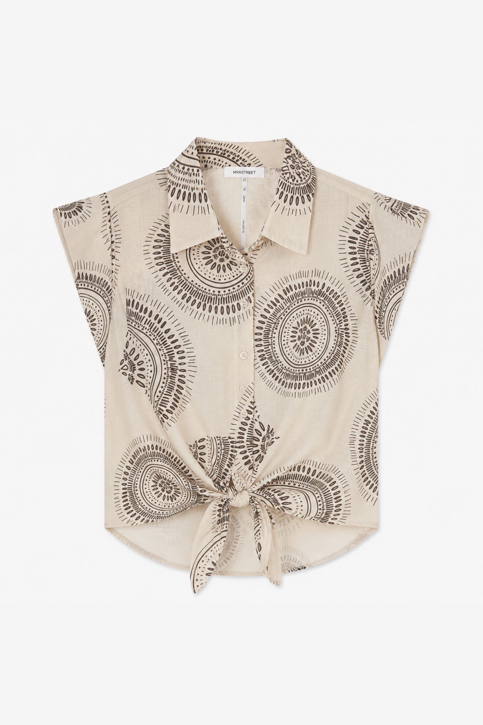CAMICIA SMANICATA CON STAMPA GRAFICA - immagine 3