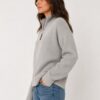CARDIGAN CON ZIP E COLLO ALTO - immagine 2
