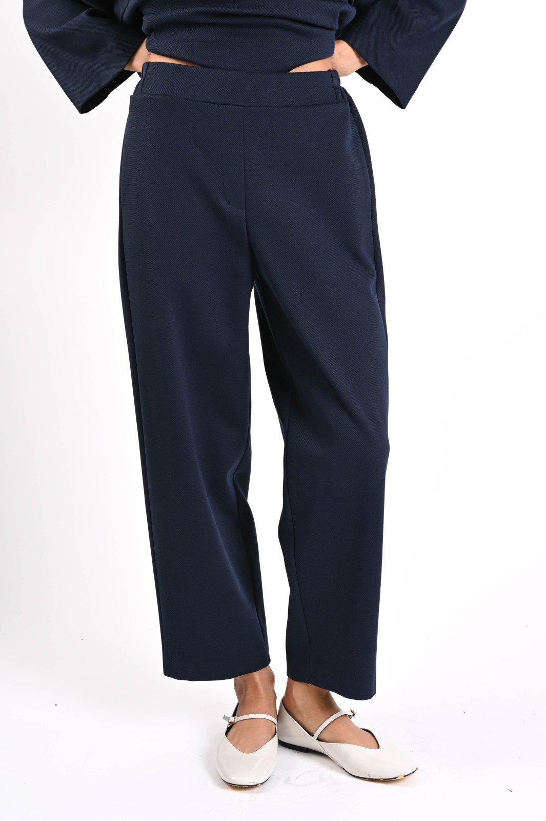AM931-06_BLU PANTALONI A SIGARETTA IN MAGLIA JERSEY - Blue, M