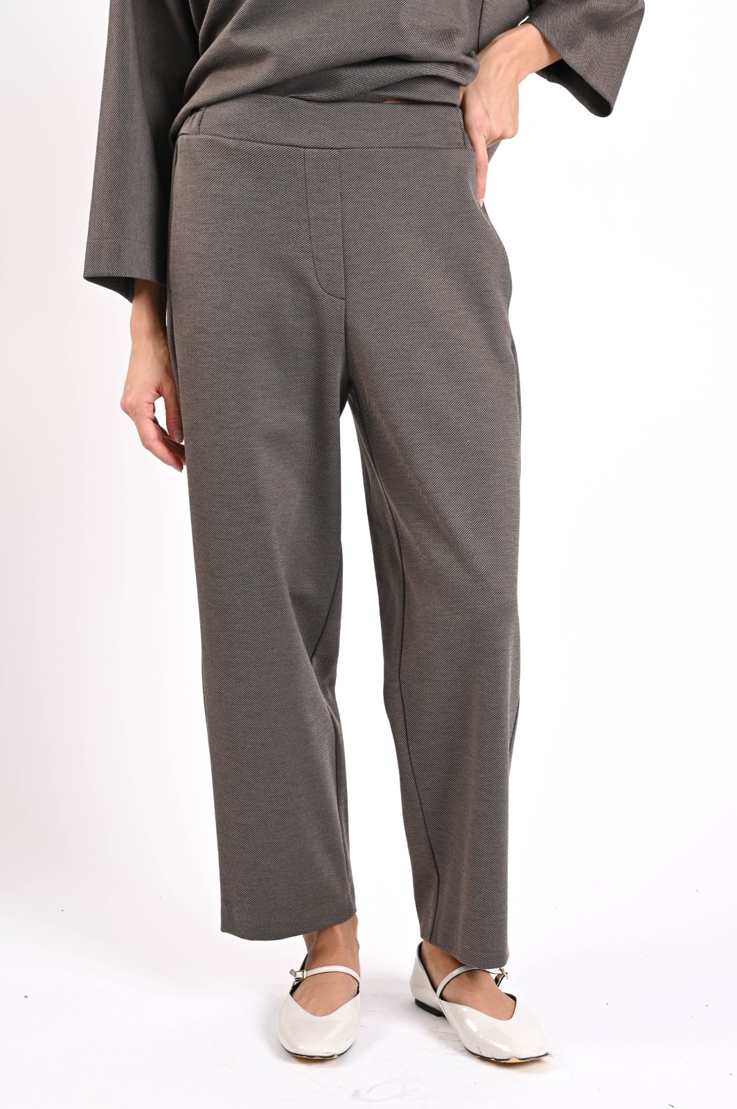AM931-06_MORO PANTALONI A SIGARETTA IN MAGLIA JERSEY - Moor, S