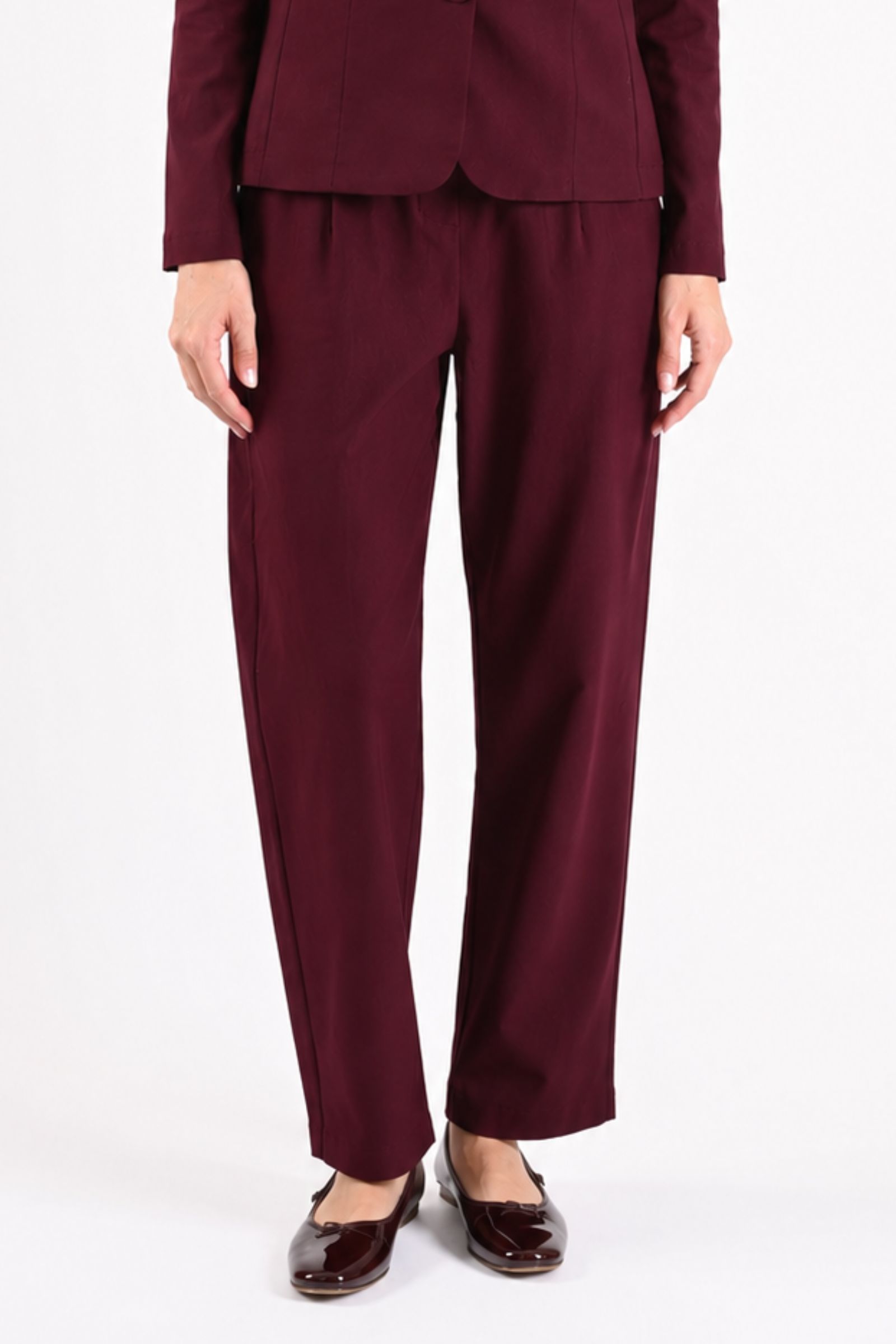 AM935-06_BORDEAUX PANTALONE IN BENGALINA SLIM FIT - Bordeaux, S