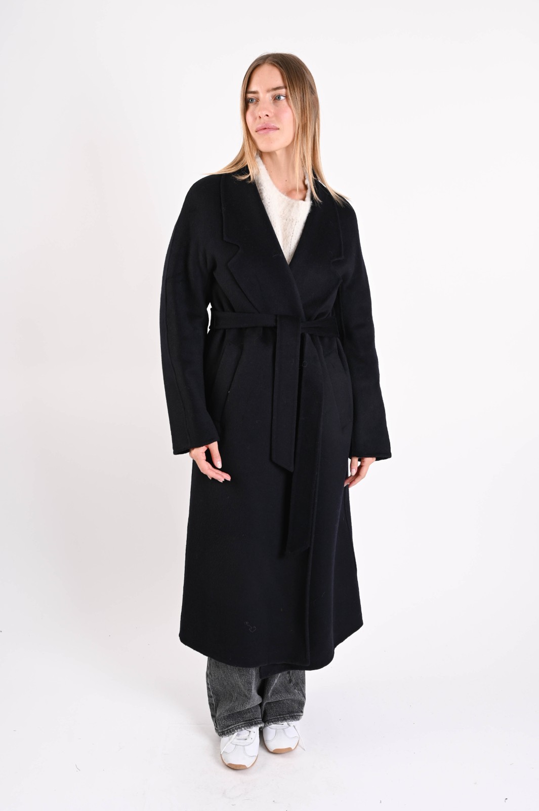 CAPPOTTO LUNGO CON CINTURA IN VITA - immagine 3