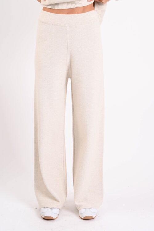 PANTALONI A PALAZZO IN MAGLIA