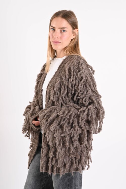 Alternative view of CARDIGAN MORBIDO CON FRANGE