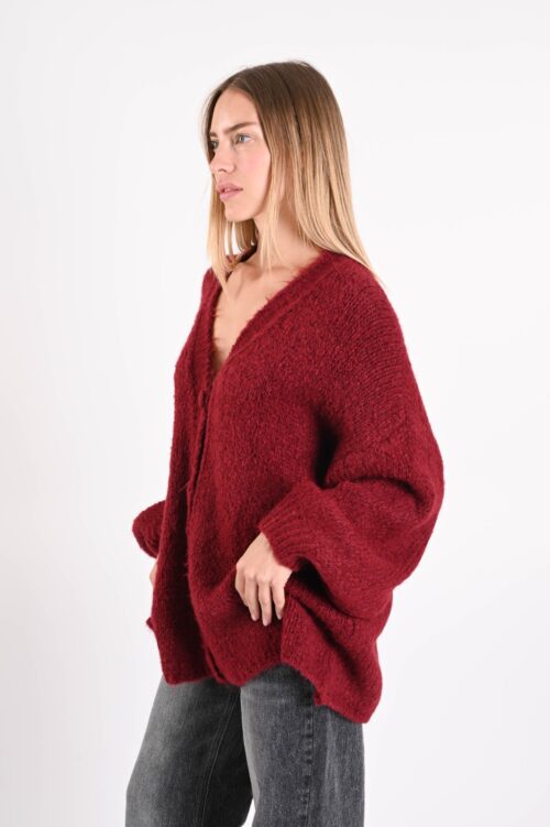 Alternative view of CARDIGAN OVERSIZE MORBIDO CON BOTTONI