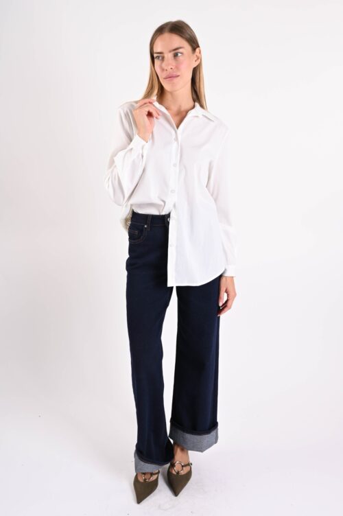 JEANS DRITTI CON RISVOLTO