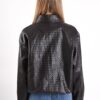 GIACCA IN ECOPELLE EFFETTO TRAPUNTATO CON ZIP - immagine 4