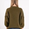 MAGLIONE MORBIDO CON MANICHE A 3/4 E BOTTONI - immagine 3