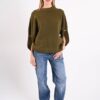 MAGLIONE MORBIDO CON MANICHE A 3/4 E BOTTONI - immagine 4