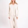 MAGLIONE CON SCOLLO A V E CUCITURA A VISTA - immagine 4