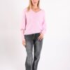 MAGLIONE CON SCOLLO A V E MANICHE A SBUFFO - immagine 4