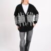 CARDIGAN JACQUARD CON FRANGE - immagine 4