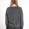 MAGLIONE CON SCOLLO A V E INSERTO IN PIZZO SUL FONDO - immagine 3