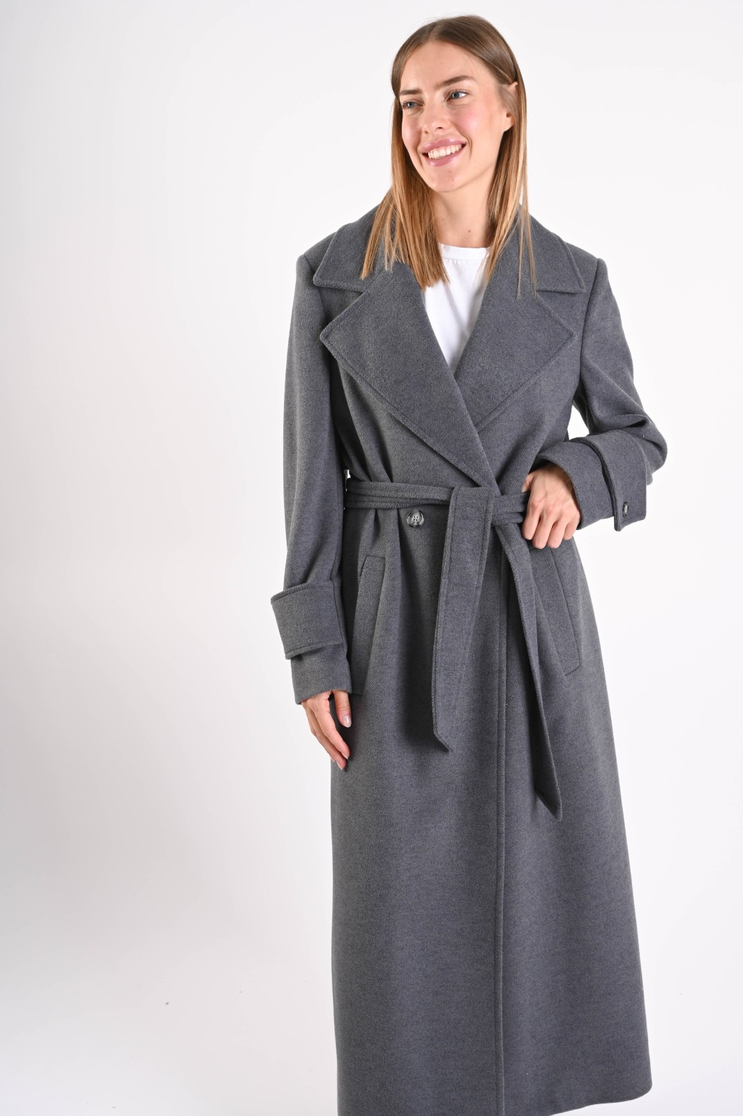 CAPPOTTO LUNGO CON CINTURA - immagine 5