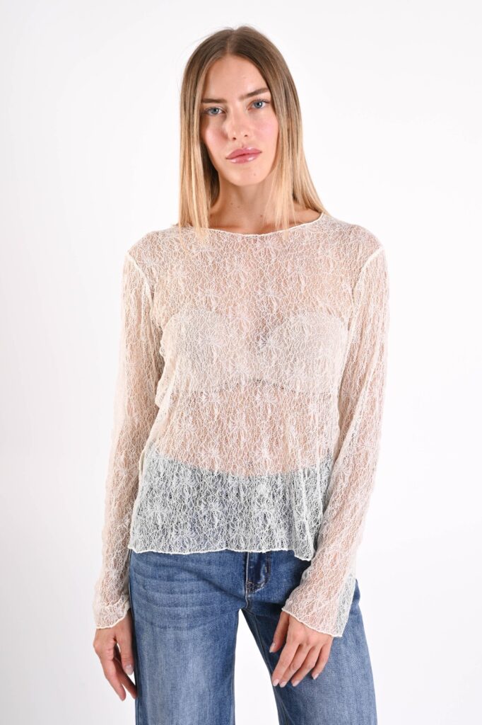 MAGLIA IN RETE SEMITRASPARENTE 