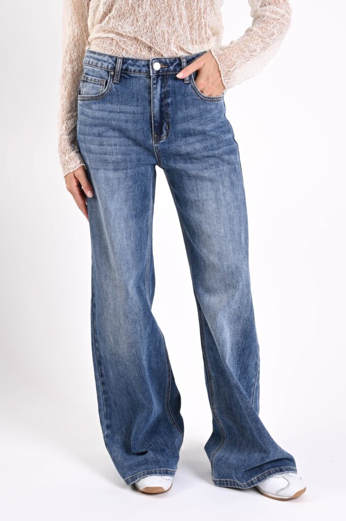 JEANS PALAZZO CINQUE TASCHE 