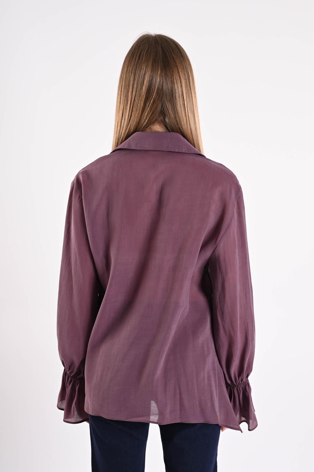 BLUSA CON MANICHE A CAMPANA - immagine 3