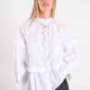 CAMICIA CON VOLANT IN VITA E SPILLA AL COLLO - immagine 5