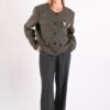 GIACCA CORTA IN MISTO LANA CON SPILLE DECORATIVE - Image 5