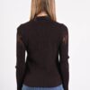 MAGLIA A COSTINE CON EFFETTO SEMITRASPARENZA - immagine 3