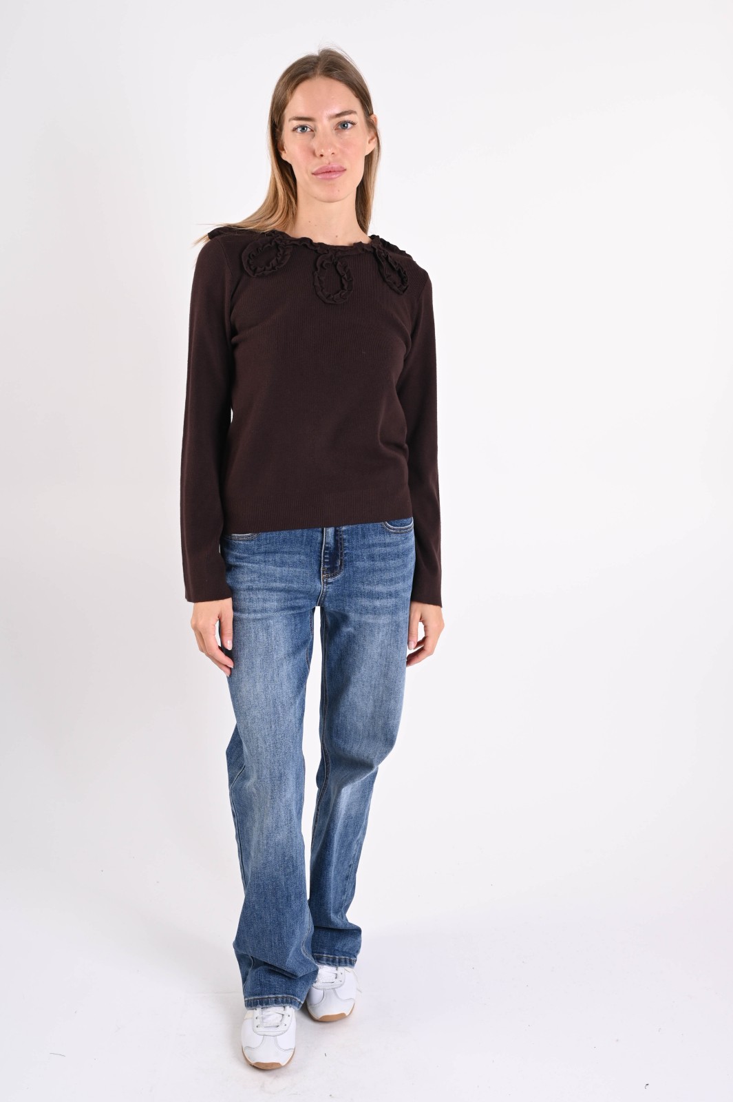 MAGLIA CON APPLICAZIONI FLOREALI 3D - Image 5