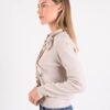 CARDIGAN CON VOLANT E FIORI APPLICATI - immagine 2