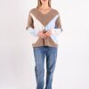 MAGLIONE SCOLLO A V CON FANTASIA ROMBI - immagine 4