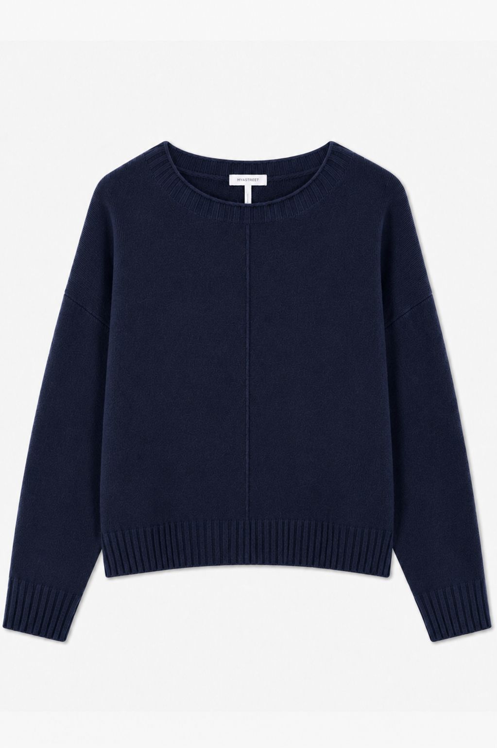 a6550cce-d7f6-40b8-8855-ac0136d2f683 MAGLIA GIROCOLLO CON CUCITURA CENTRALE - Blu, TU