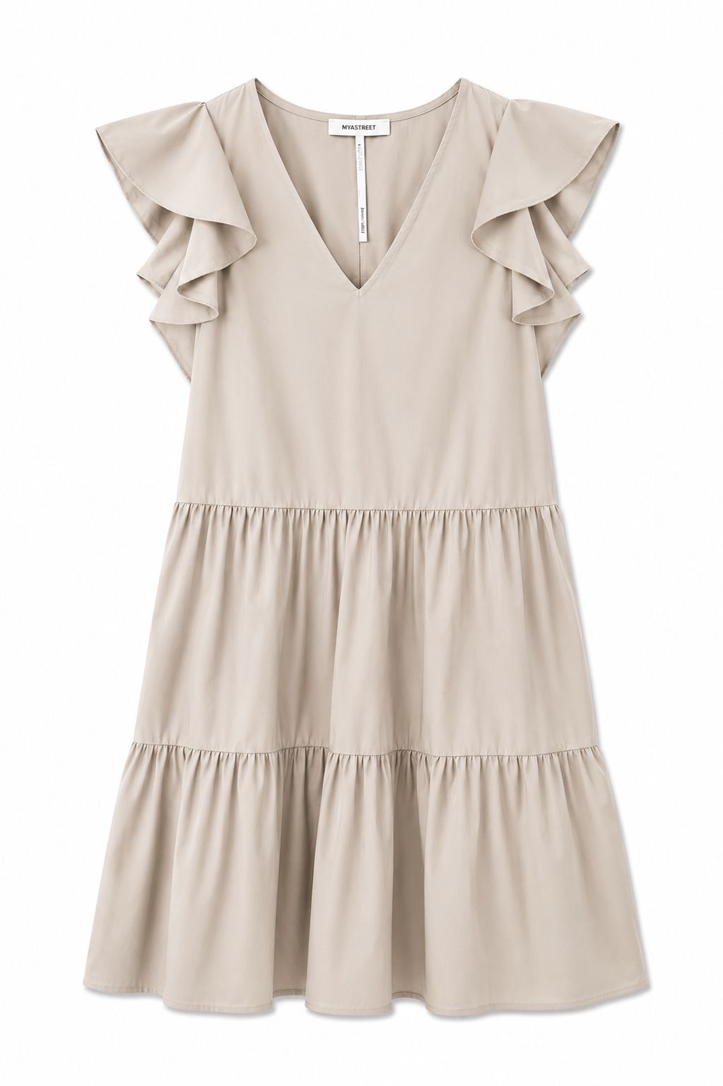 aeb5cc4a-0374-4c7b-9178-c3e7c819da6d ABITO A BALZE CON SCOLLO A V - Beige, S