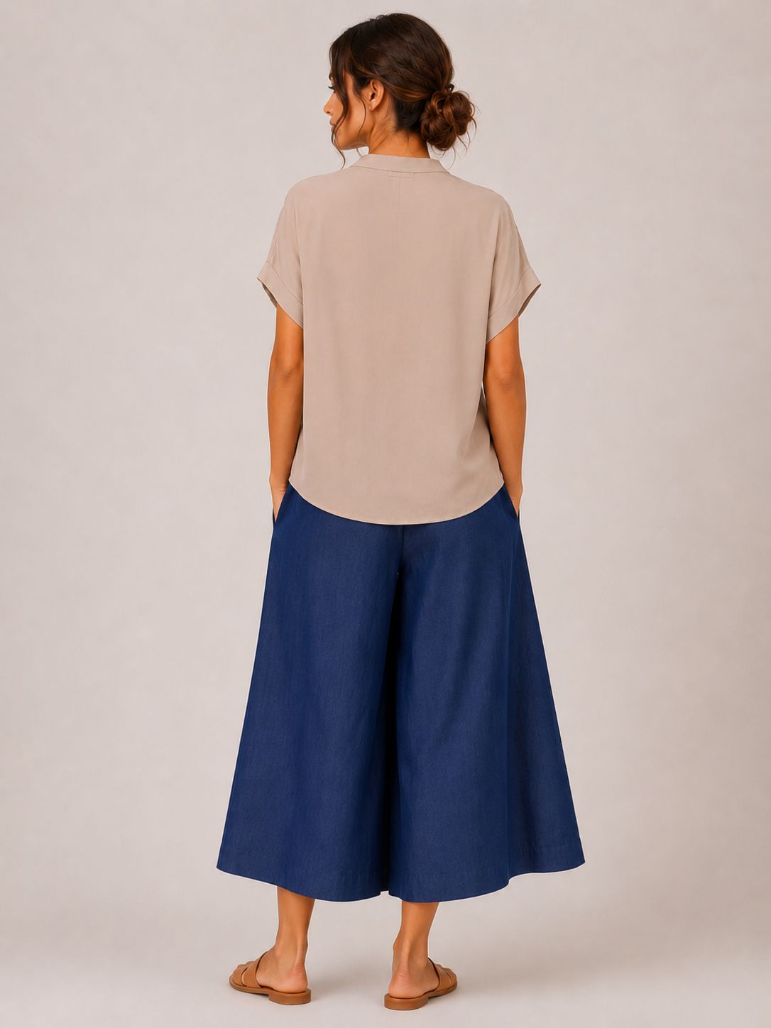 CAMICIA A MANICHE CORTE IN VISCOSA - immagine 3