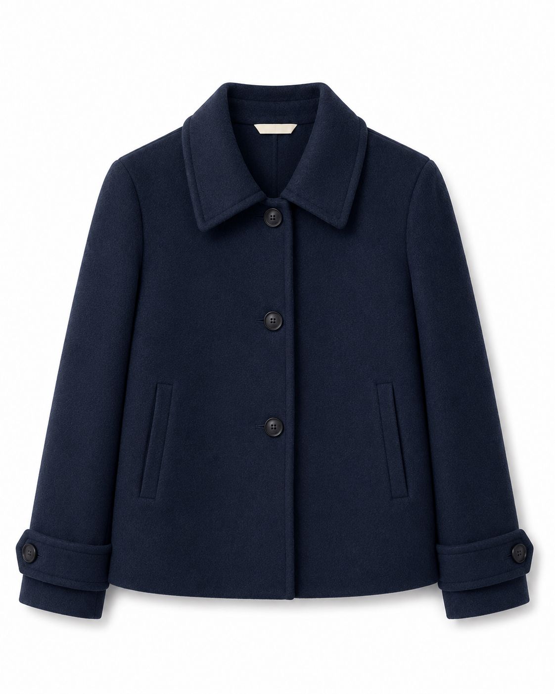 b9825af4-d2e3-4577-a261-7f2daf7b5c1a GIACCA CAPPOTTO CORTA CON COLLETTO - Blu, S
