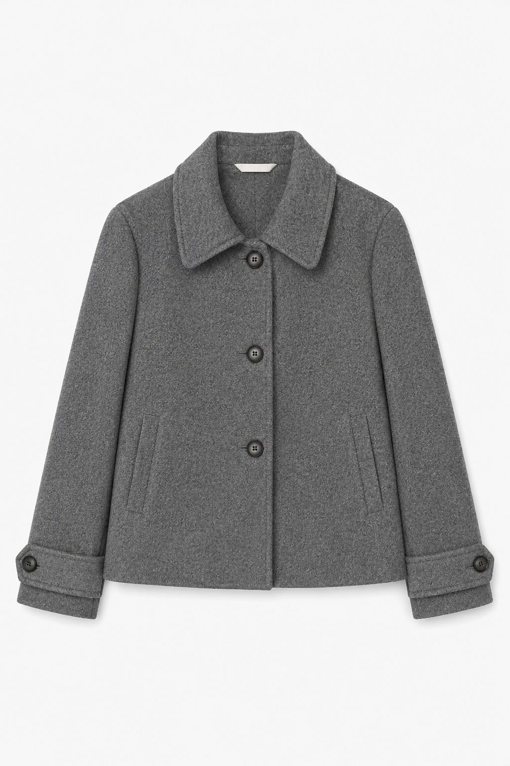 ec86410f-732b-4395-99c7-e688cfd66985 GIACCA CAPPOTTO CORTA CON COLLETTO - Grigio, S
