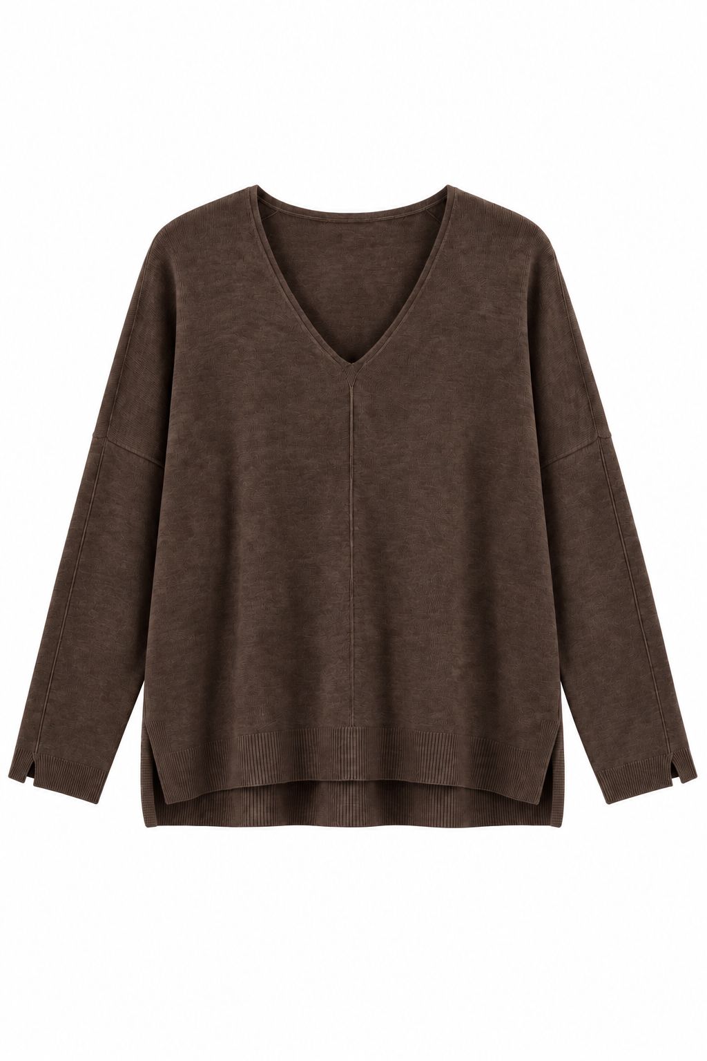 eeaeeef7-7296-458d-9bec-9b73ffef9283 MAGLIA SCOLLO A V CON DETTAGLIO CUCITURA CENTRALE - Moro, TU