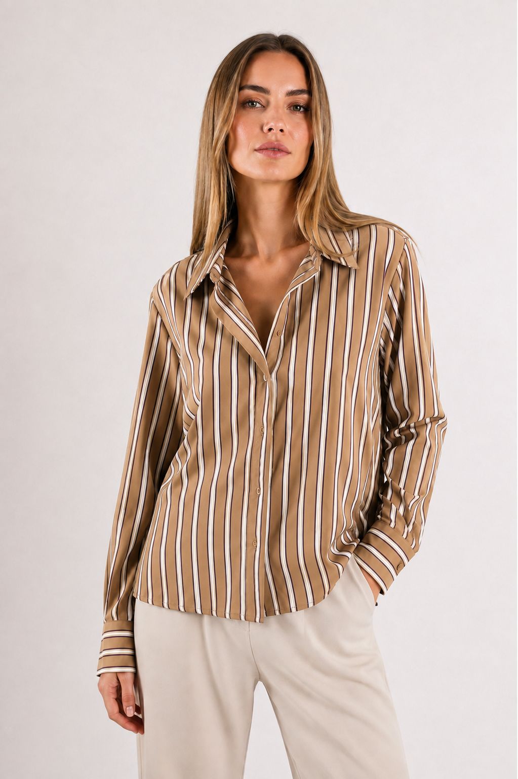119a3b25-363a-4bd2-9285-d2461f47c61f CAMICIA A RIGHE CON COLLO CLASSICO - Moro, S