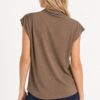 TOP DRAPPEGGIATO CON COLLO ALTO - immagine 3