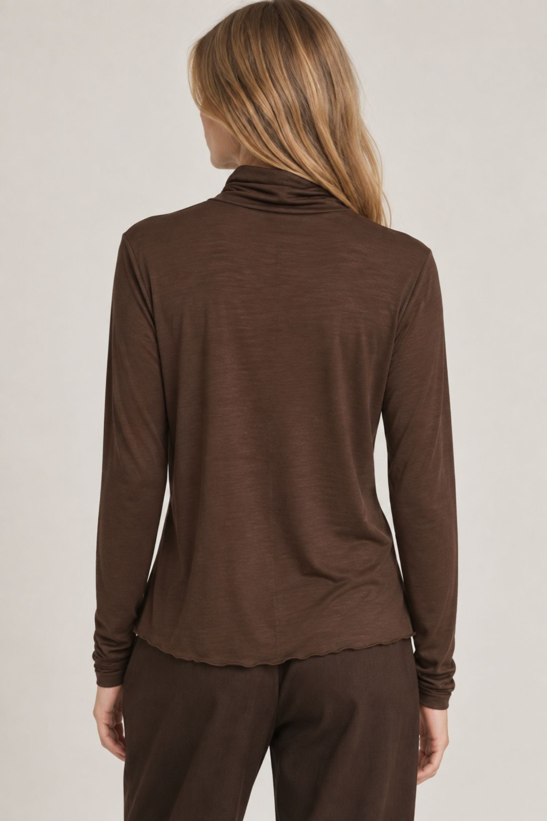 MAGLIA DOLCEVITA MISTO LANA MANICHE LUNGHE - immagine 3