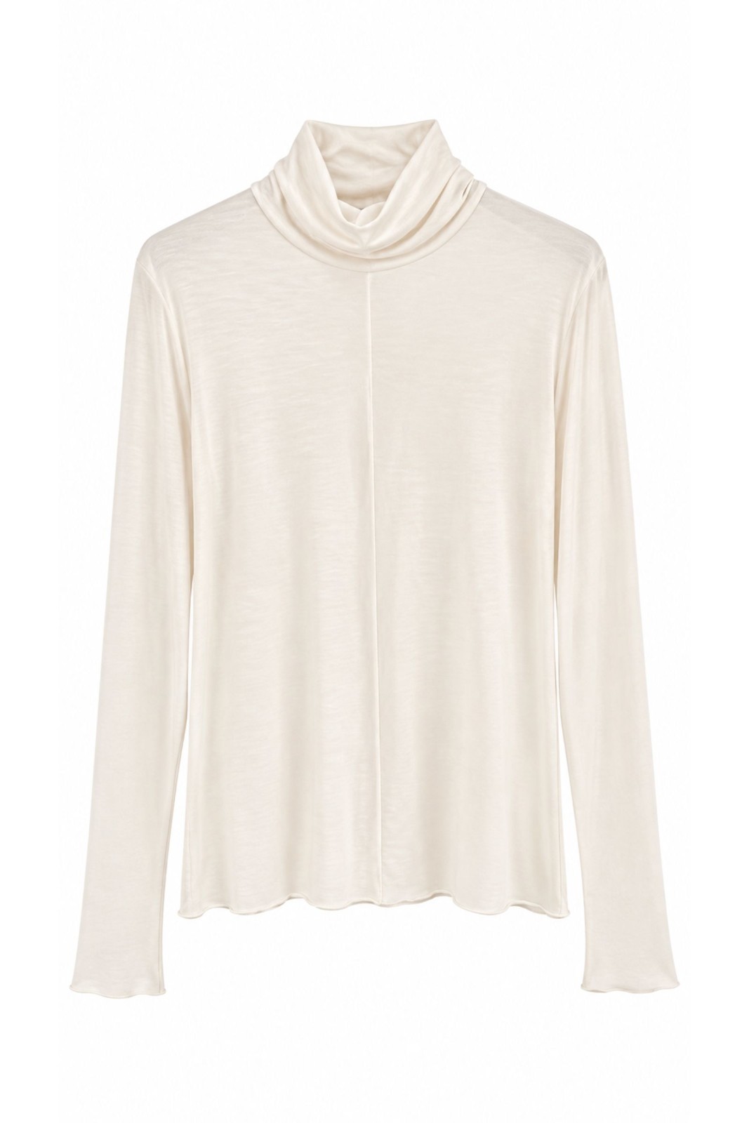 24 MAGLIA DOLCEVITA MISTO LANA MANICHE LUNGHE - Panna, TU