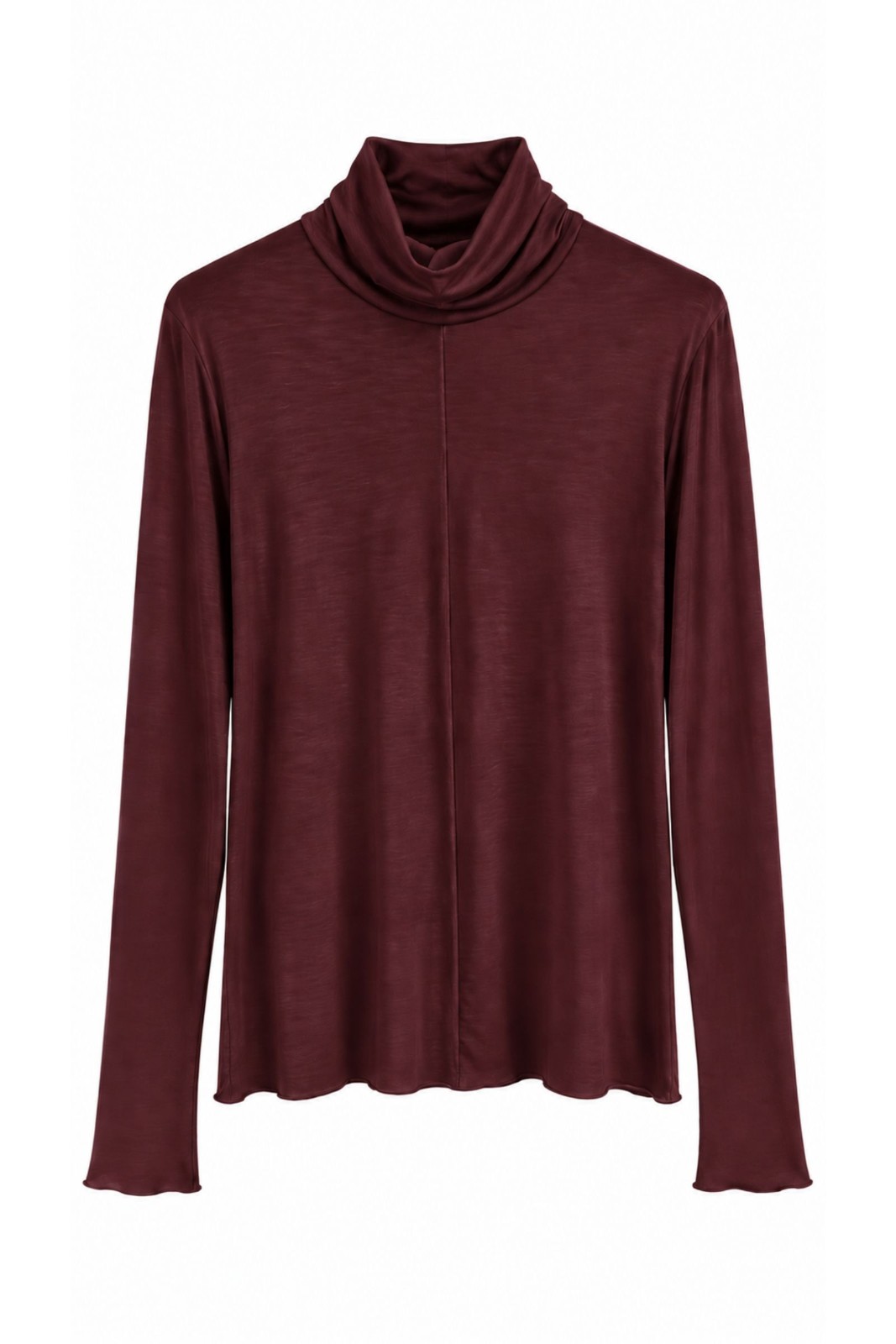 27 MAGLIA DOLCEVITA MISTO LANA MANICHE LUNGHE - Prugna, TU