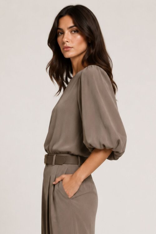 Alternative view of BLUSA CON MANICHE A PALLONCINO