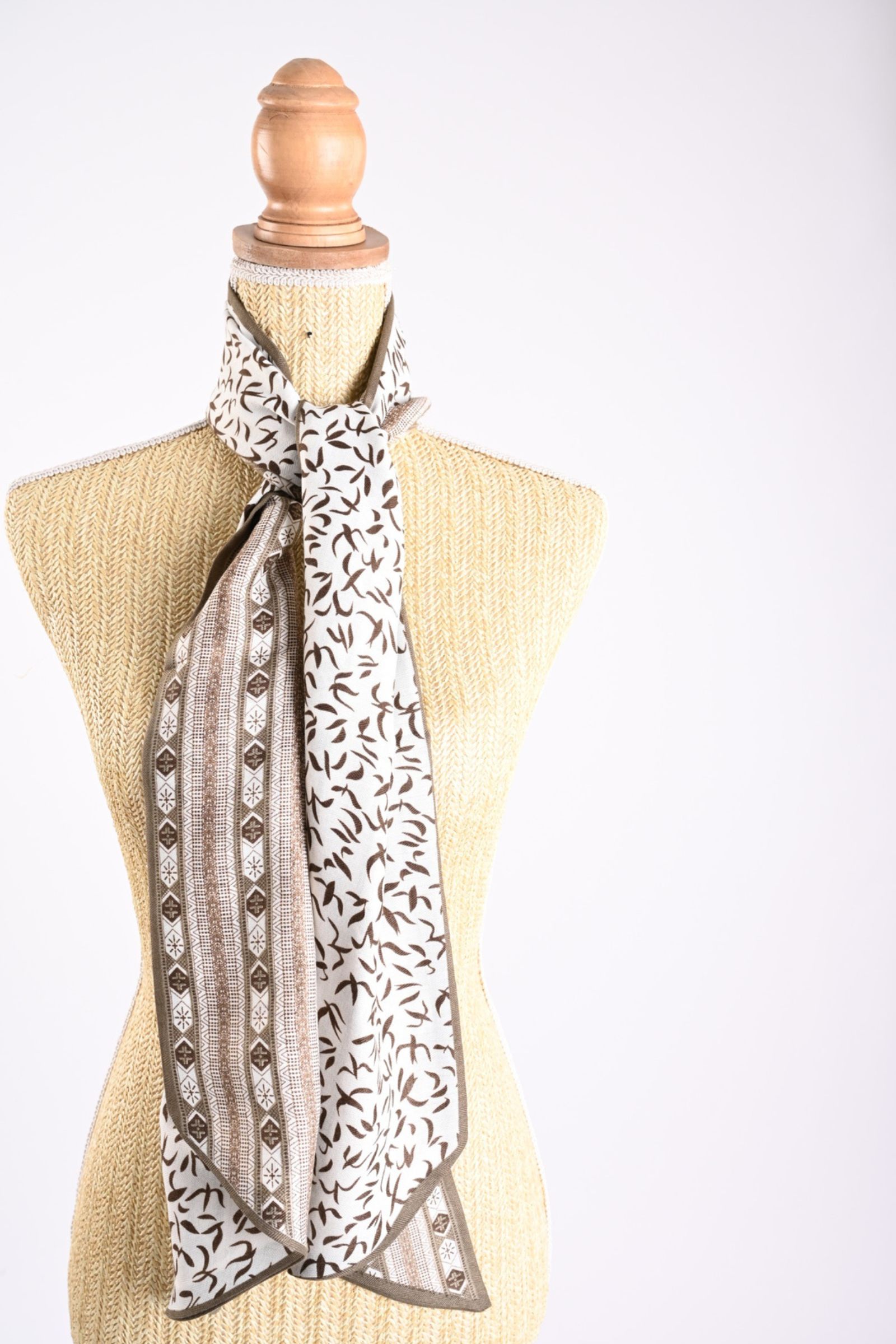 31 FOULARD DOUBLE FACE FANTASIA - Bianco, TU