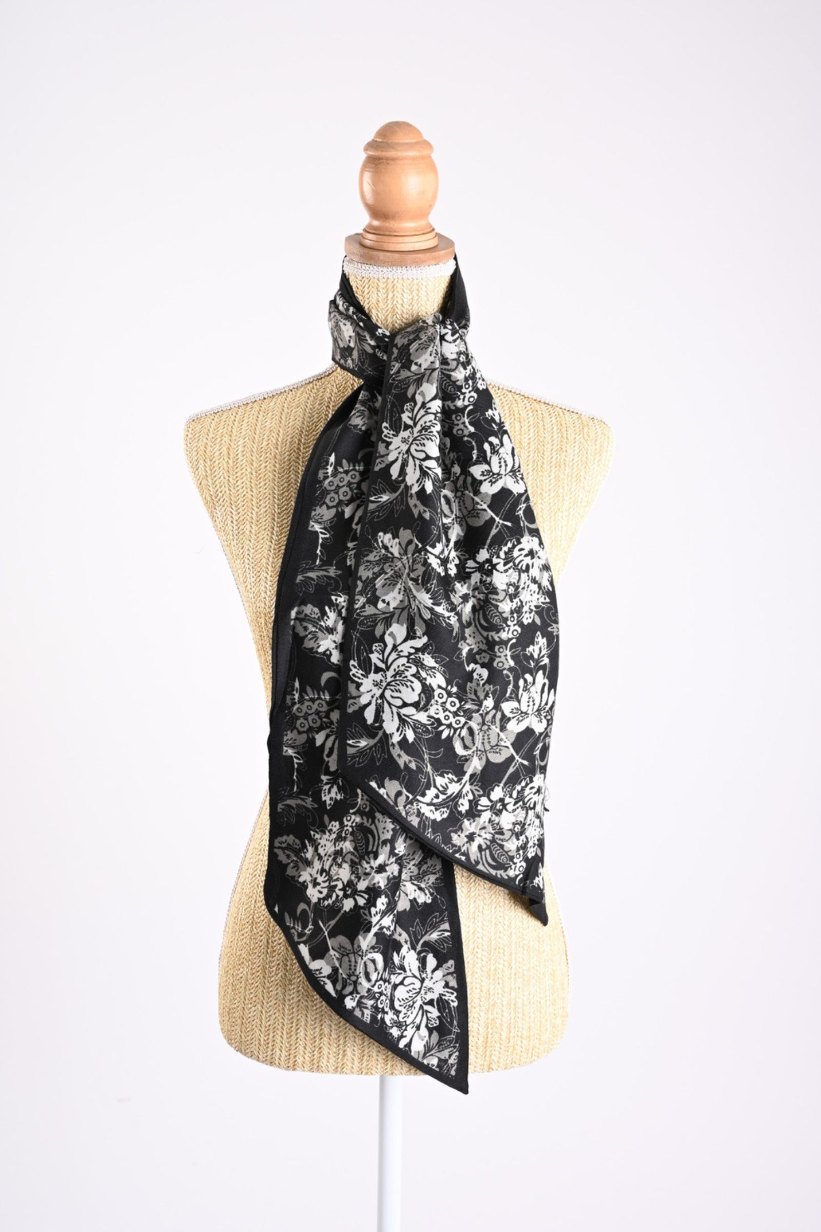 33 FOULARD DOUBLE FACE FANTASIA - Nero, TU