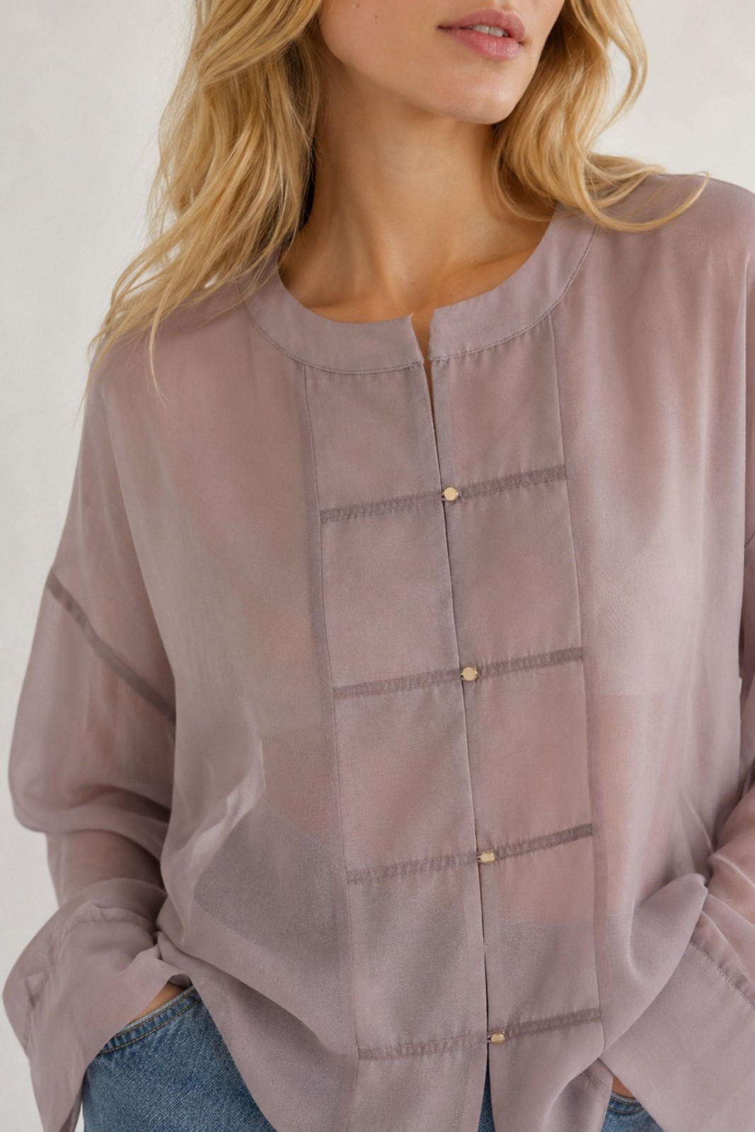 BLUSA CON CHIUSURA ORIENTAL STYLE - immagine 2