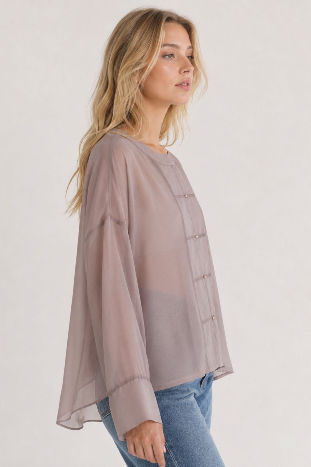 BLUSA CON CHIUSURA ORIENTAL STYLE - immagine 4