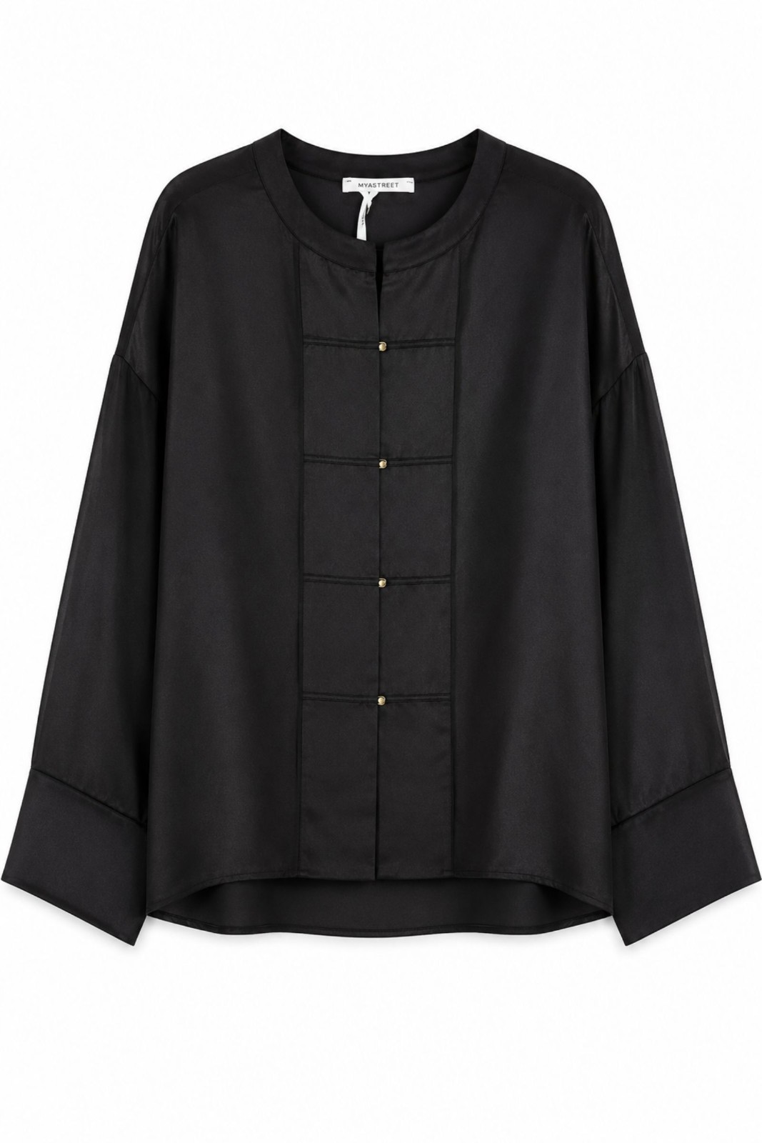 45 BLUSA CON CHIUSURA ORIENTAL STYLE - Nero, S