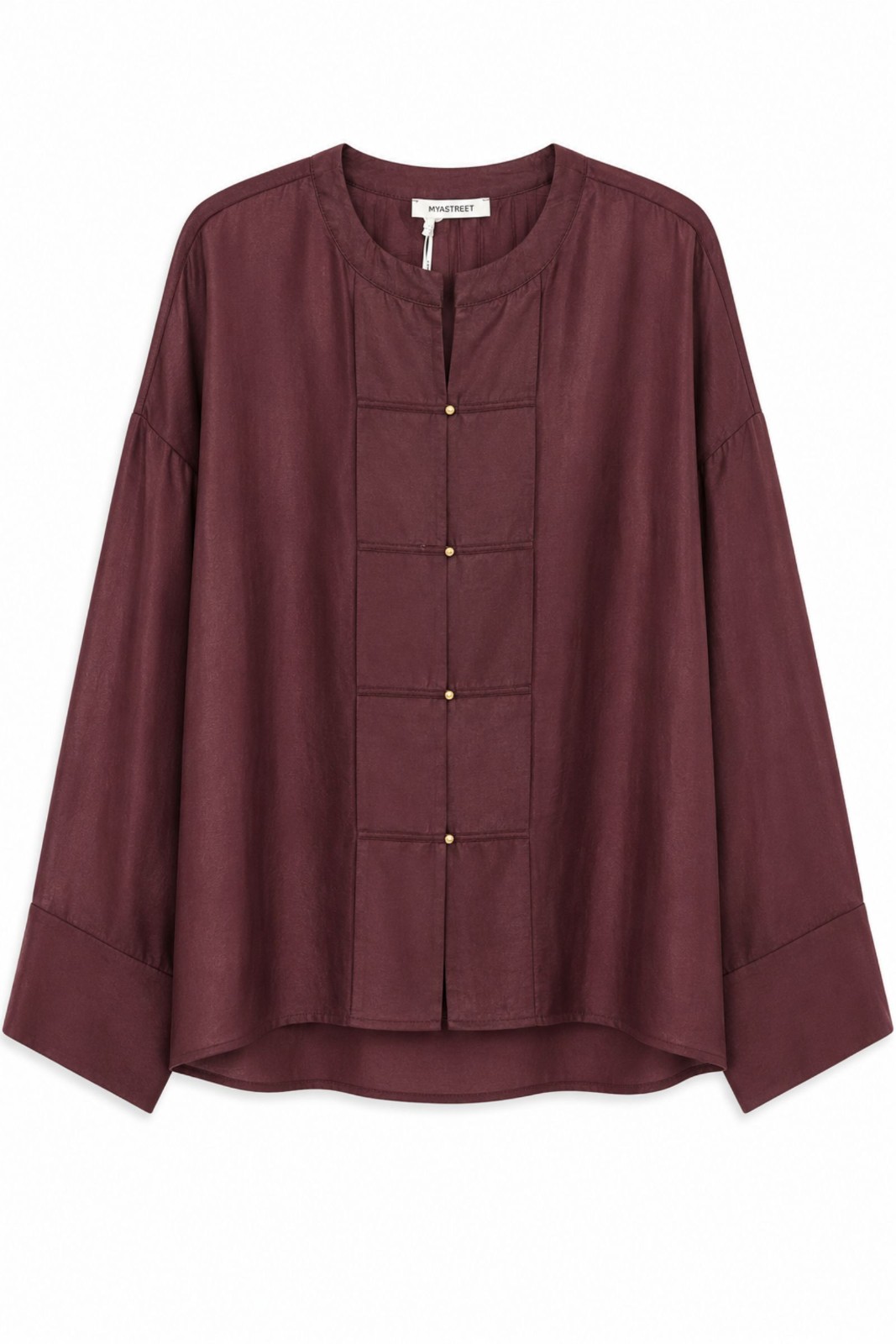 46 BLUSA CON CHIUSURA ORIENTAL STYLE - Vino, S